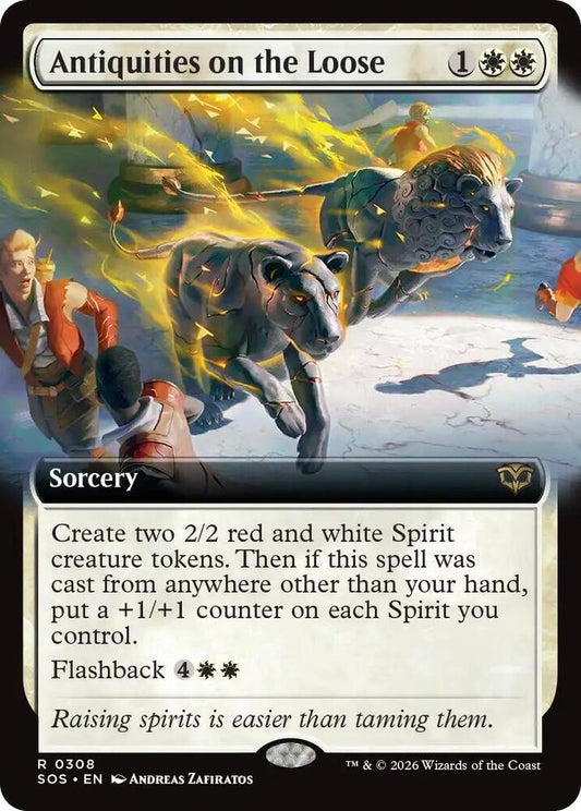 Antiquities on the Loose (Extended Art) (308) [Secrets of Strixhaven]