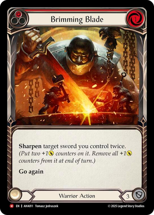 Brimming Blade (Red) (AHA011) [Armory Deck Origins: Hala]
