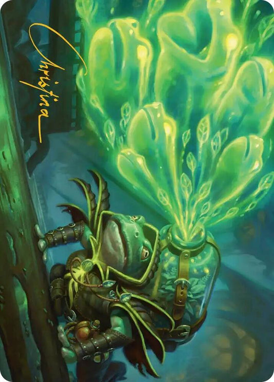 Burrog Barrage Art Card (Gold-Stamped Signature) (15) [Secrets of Strixhaven Art Series]