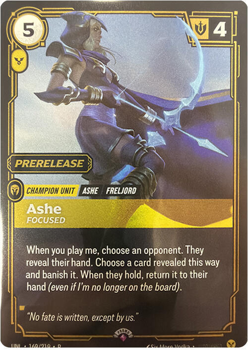 Ashe - Focused (169/219) [Riftbound Organized Play Promotional Cards]