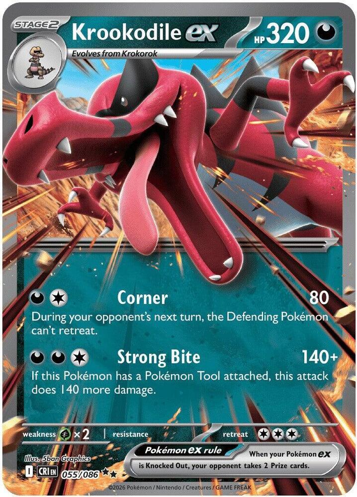 Krookodile ex (055/086) [ME04: Chaos Rising]