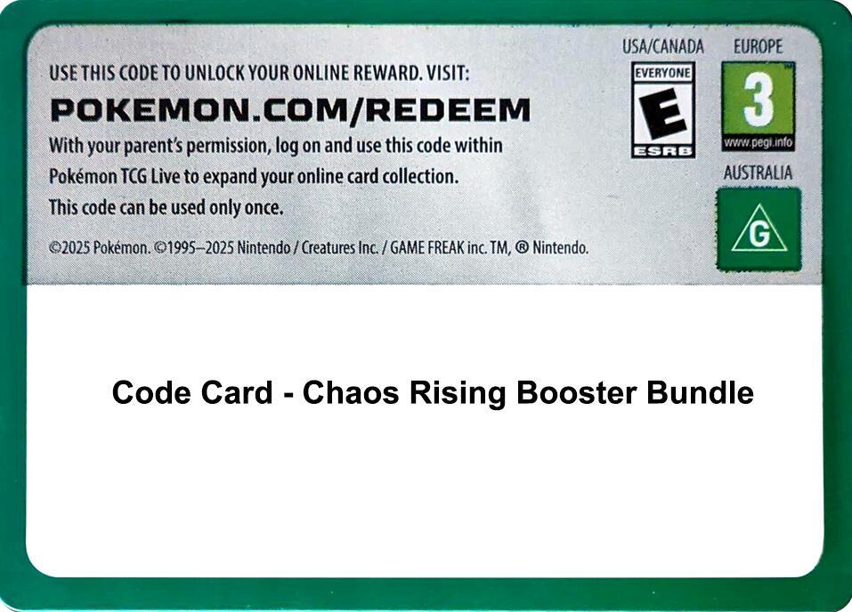Code Card - Chaos Rising Booster Bundle [ME04: Chaos Rising]