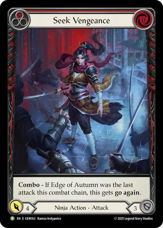 Seek Vengeance (Red) (GEM163) [Gem Pack 5]