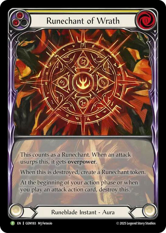 Runechant of Wrath (Yellow) (GEM183) [Gem Pack 5]