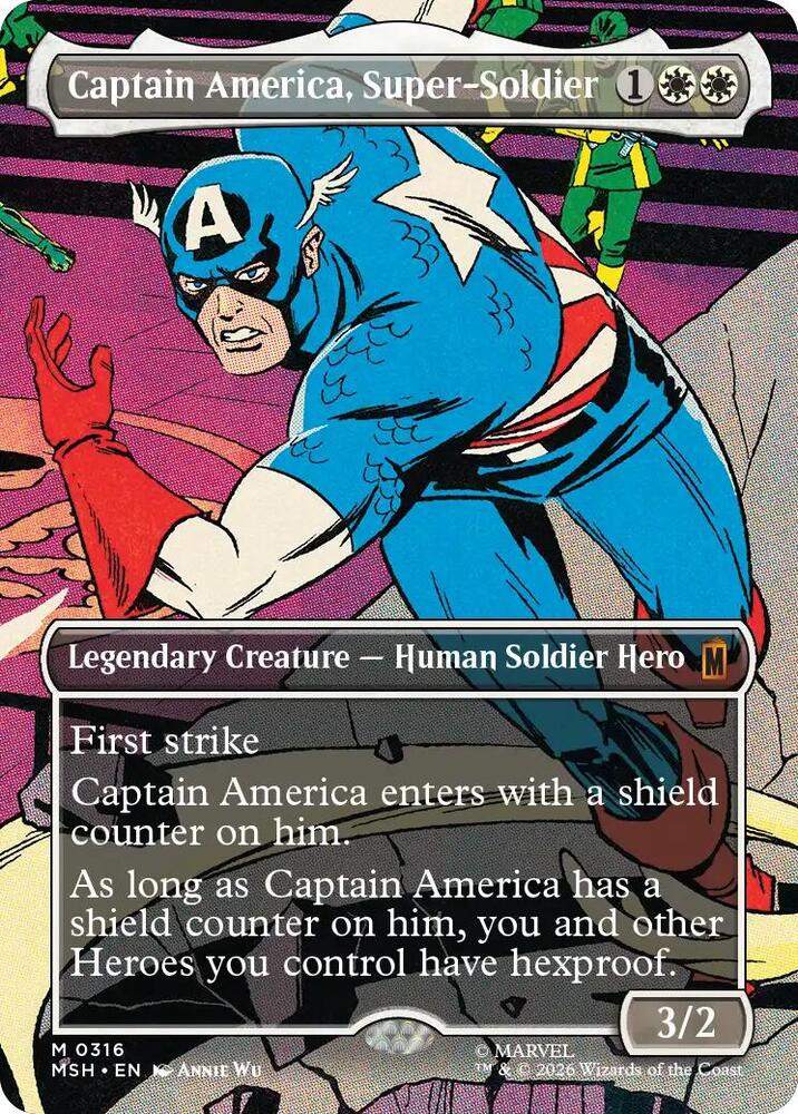 Captain America, Super-Soldier (Borderless) (0316) [Marvel Super Heroes]