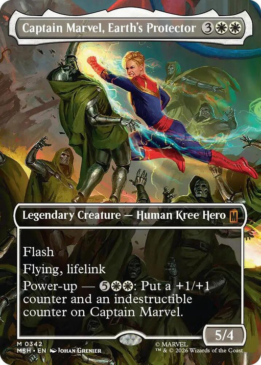 Captain Marvel, Earth's Protector (Borderless) (0342) [Marvel Super Heroes]