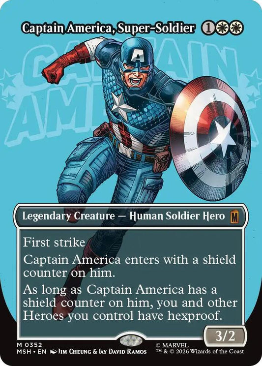 Captain America, Super-Soldier (Borderless) (0352) [Marvel Super Heroes]