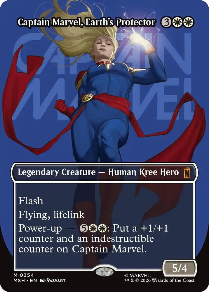 Captain Marvel, Earth's Protector (Borderless) (0354) [Marvel Super Heroes]
