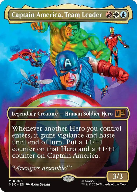 Captain America, Team Leader (Borderless) (5) [Marvel Super Heroes Commander]