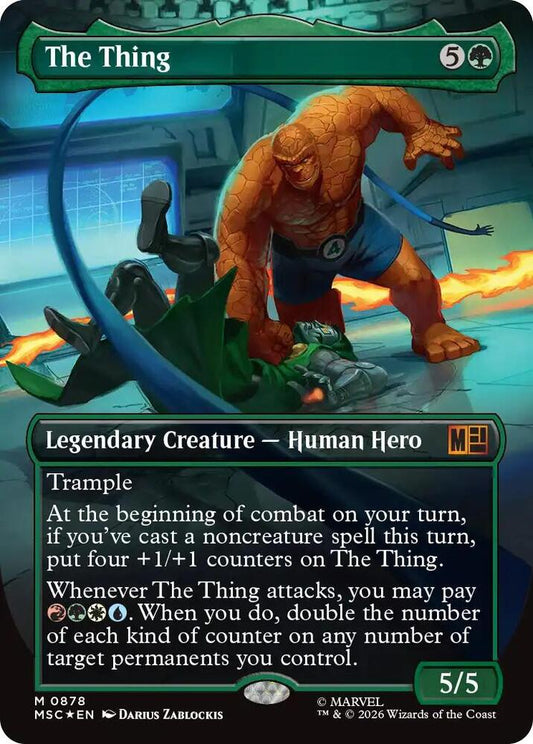 The Thing (Borderless) (Surge Foil) (878) [Marvel Super Heroes Commander]