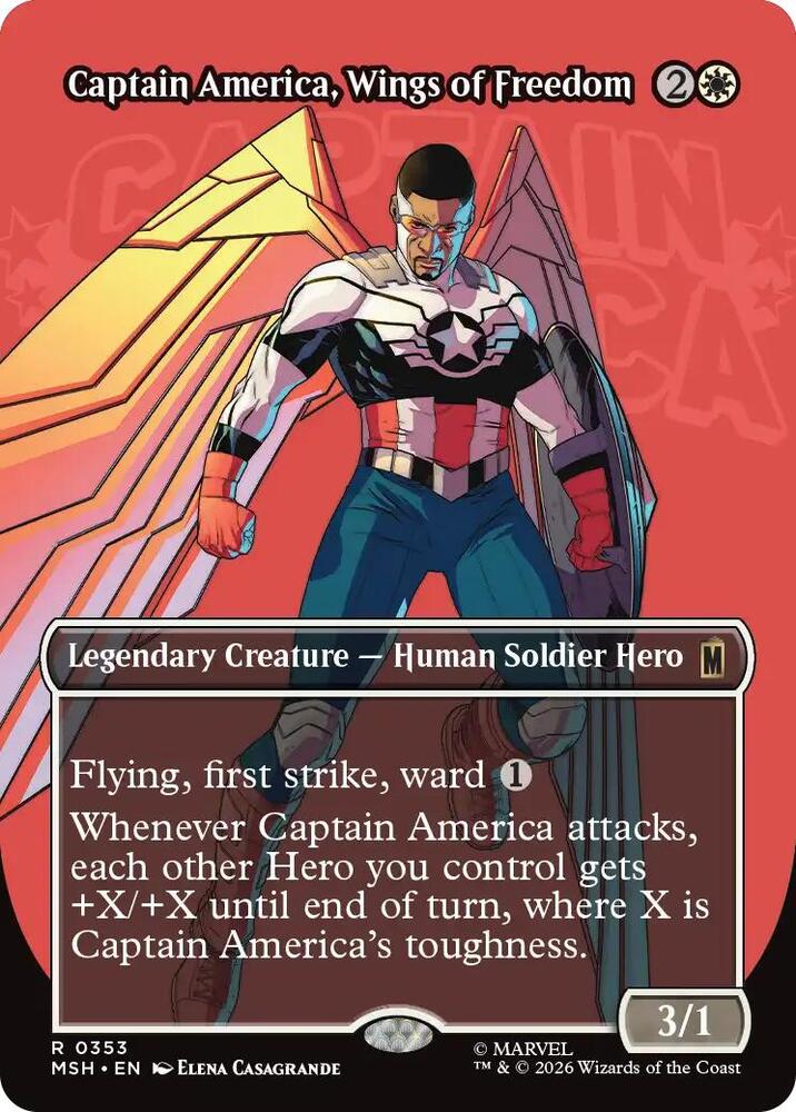 Captain America, Wings of Freedom (Borderless) (353) [Marvel Super Heroes]
