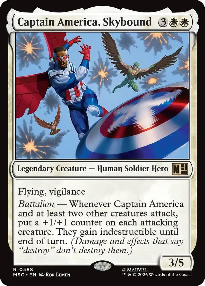 Captain America, Skybound (588) [Marvel Super Heroes Commander]