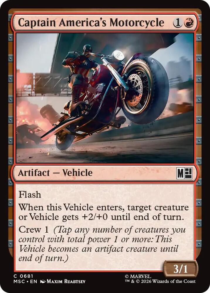 Captain America's Motorcycle (681) [Marvel Super Heroes Commander]