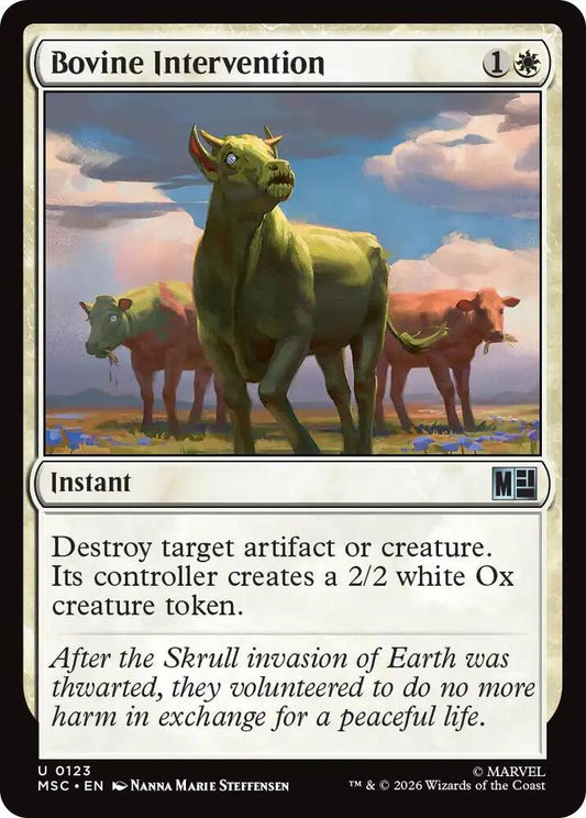 Bovine Intervention (Surge Foil) (123) [Marvel Super Heroes Commander]