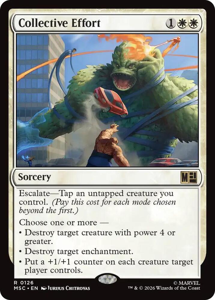 Collective Effort (Surge Foil) (126) [Marvel Super Heroes Commander]