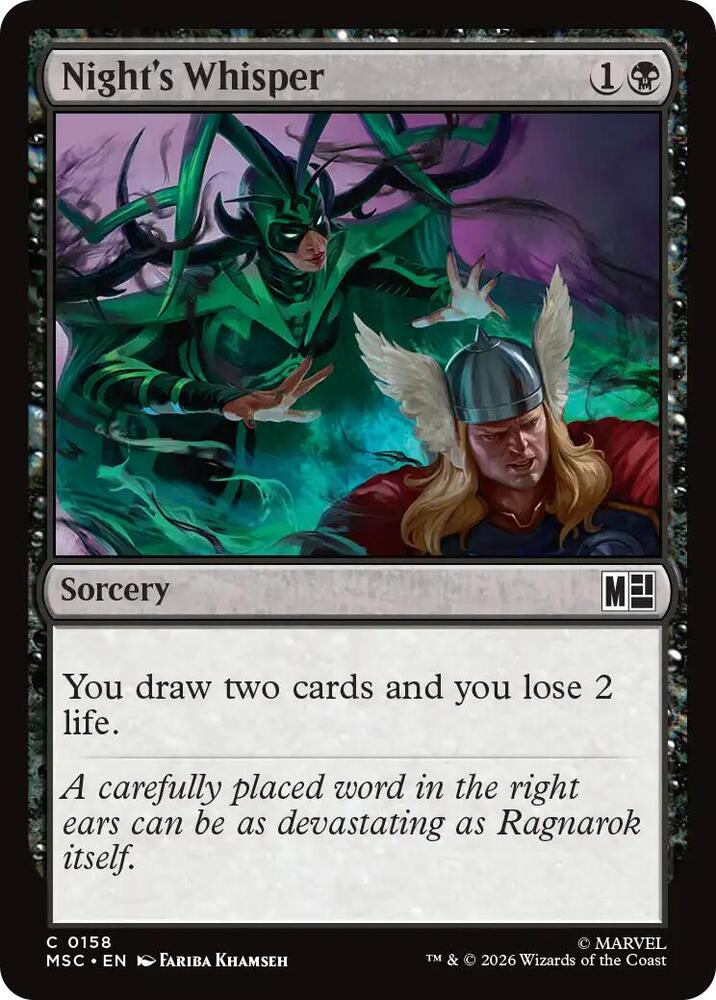 Night's Whisper (Surge Foil) (158) [Marvel Super Heroes Commander]