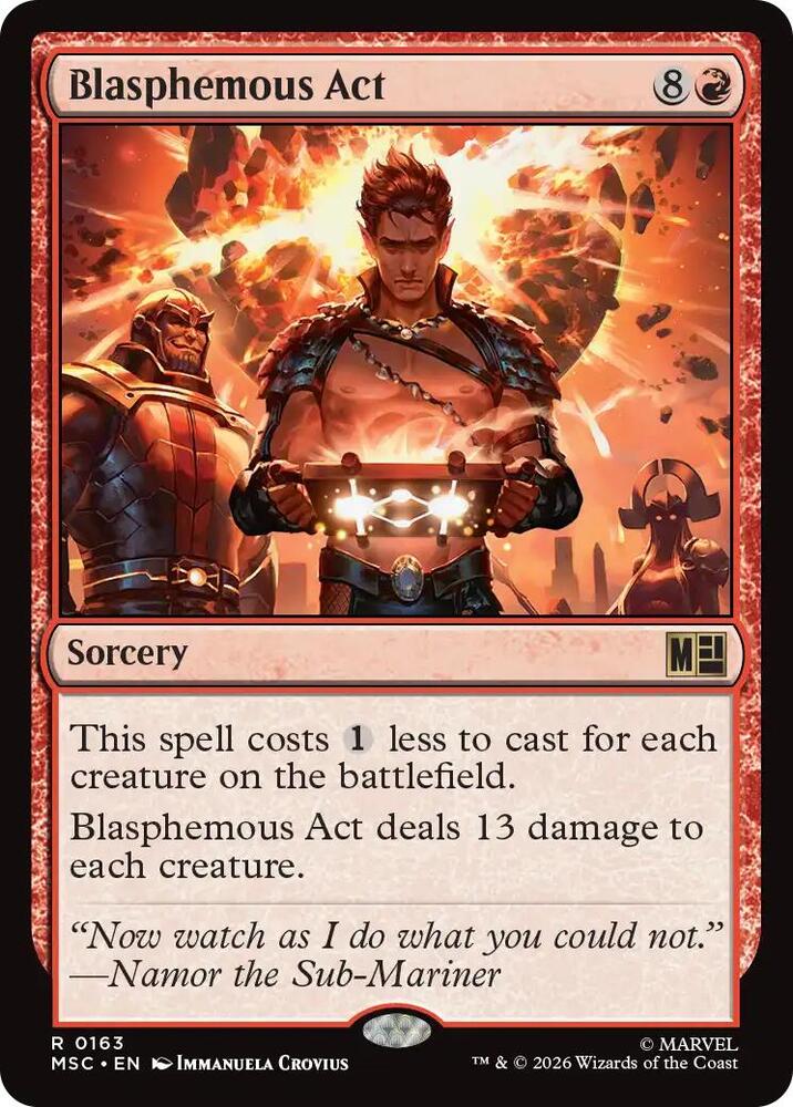 Blasphemous Act (Surge Foil) (163) [Marvel Super Heroes Commander]