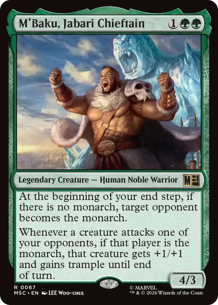 M'Baku, Jabari Chieftain (Surge Foil) (67) [Marvel Super Heroes Commander]