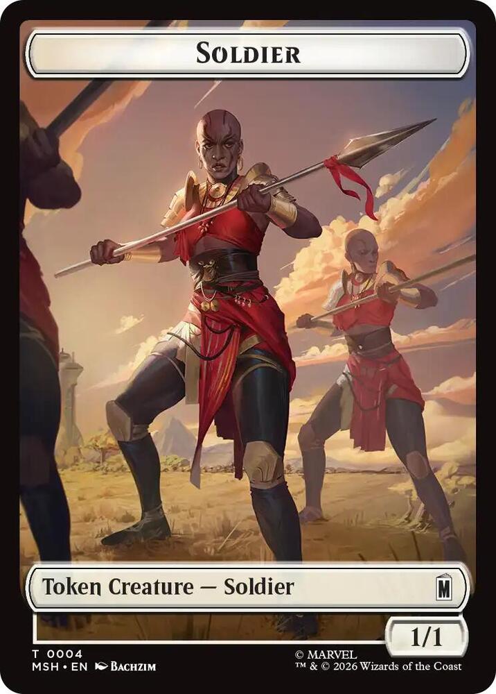 Soldier // Copy Double-Sided Token (4 // 1) [Marvel Super Heroes Commander]