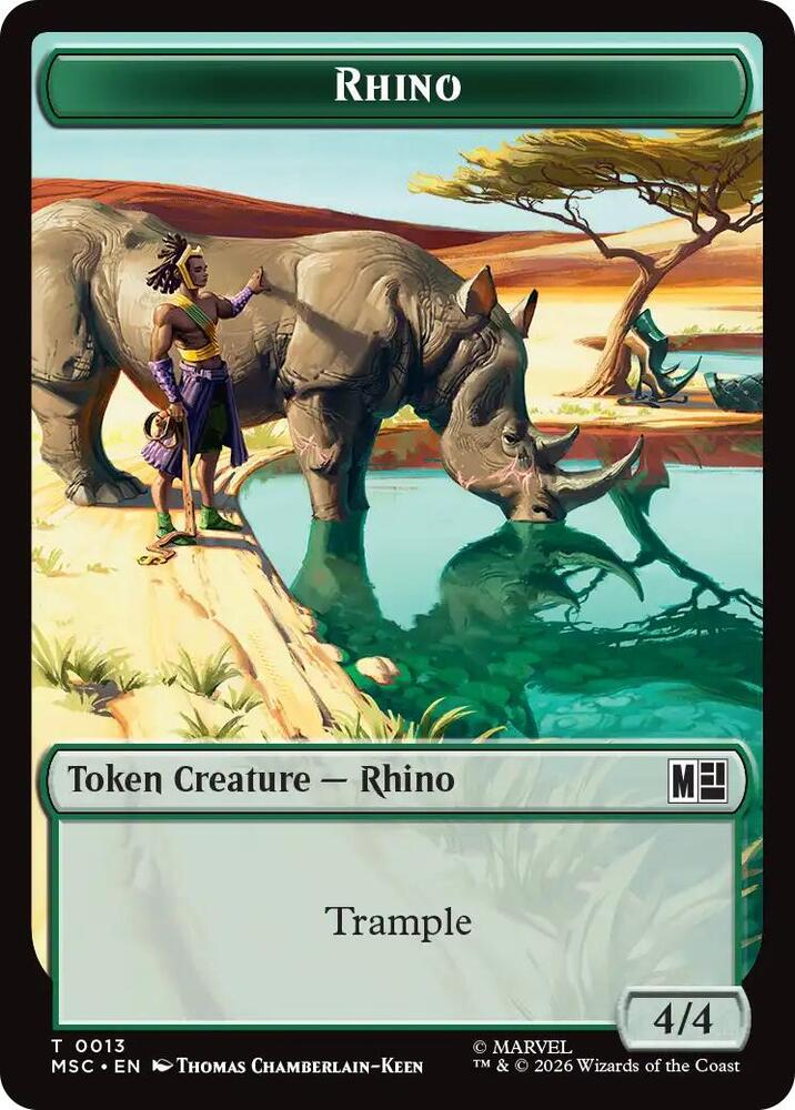 Rhino (013) // Elephant (012) Double-Sided Token (13 // 12) [Marvel Super Heroes Commander]