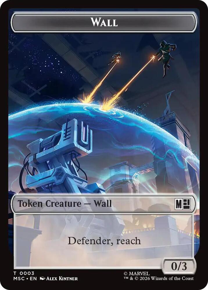 Wall (003) // Merfolk (006) Double-Sided Token (3 // 6) [Marvel Super Heroes Commander]