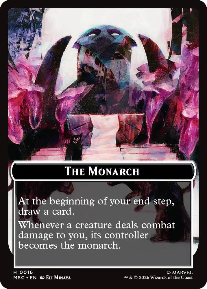 The Monarch (016) // Vibranium (031) Double-Sided Token (Surge Foil) (16 // 31) [Marvel Super Heroes Commander]