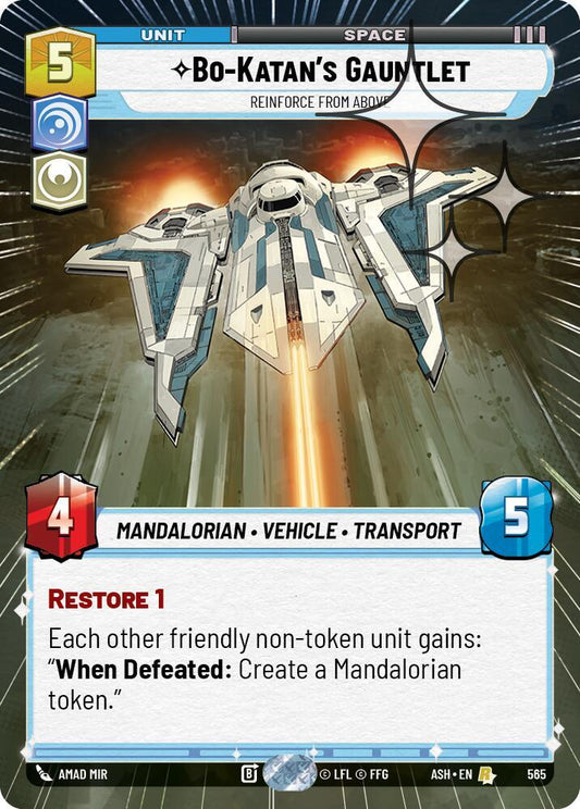 Bo-Katan's Gauntlet - Reinforce from Above (Hyperspace Foil) (565) [Ashes of the Empire]