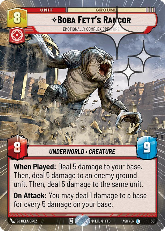 Boba Fett's Rancor - Emotionally Complex Creature (Hyperspace Foil) (681) [Ashes of the Empire]