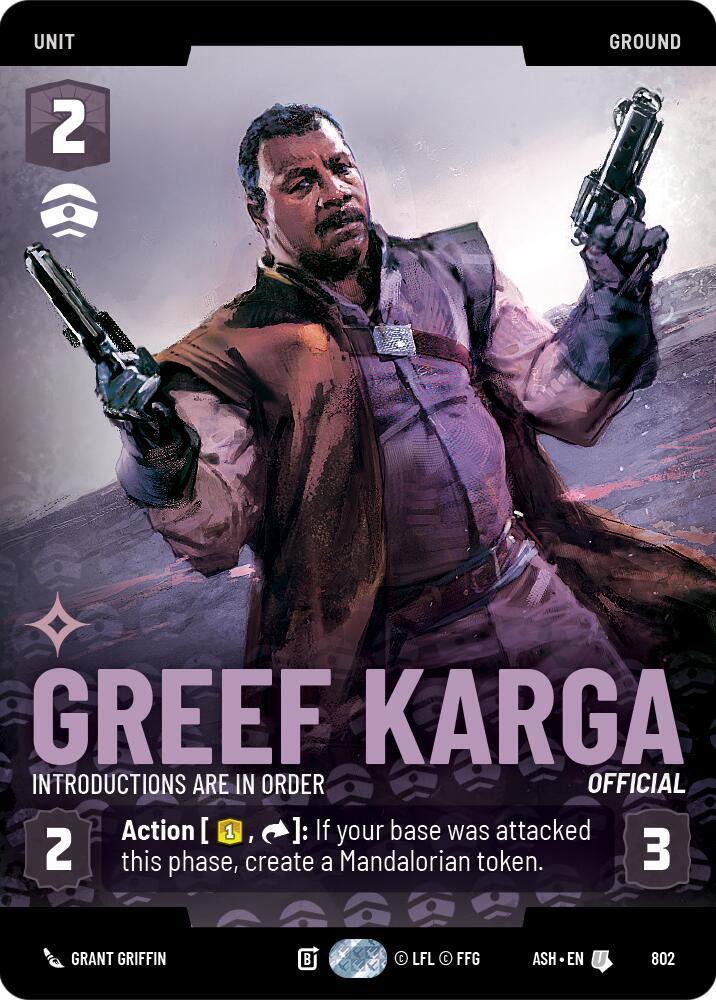 Greef Karga - Introductions are in Order (Prestige) (802) [Ashes of the Empire]