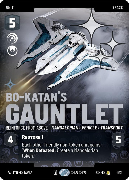 Bo-Katan's Gauntlet - Reinforce from Above (Prestige Foil) (843) [Ashes of the Empire]