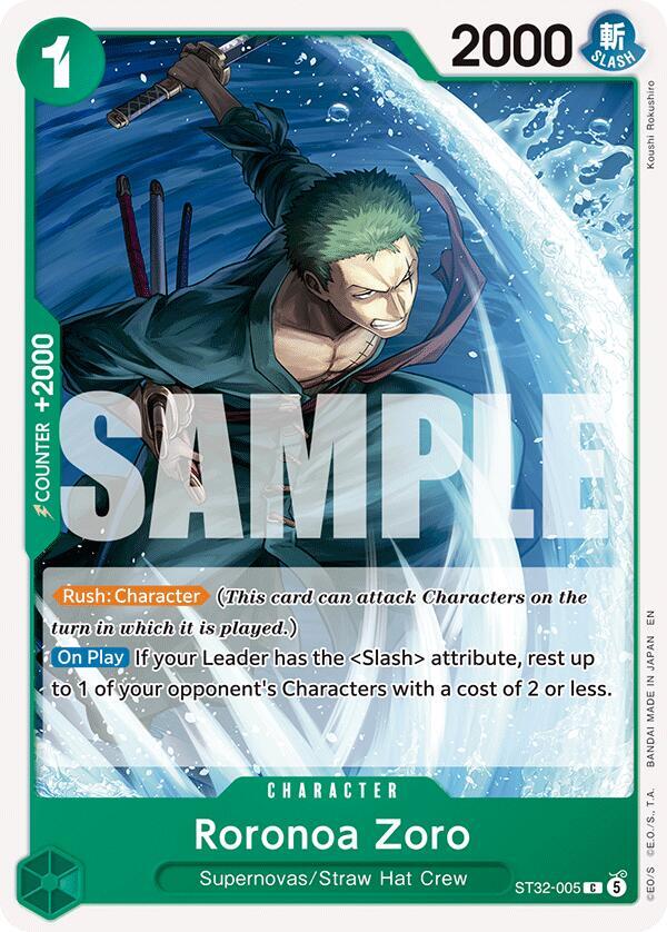 Roronoa Zoro (ST32-005) [Starter Deck 32: GREEN Roronoa Zoro]