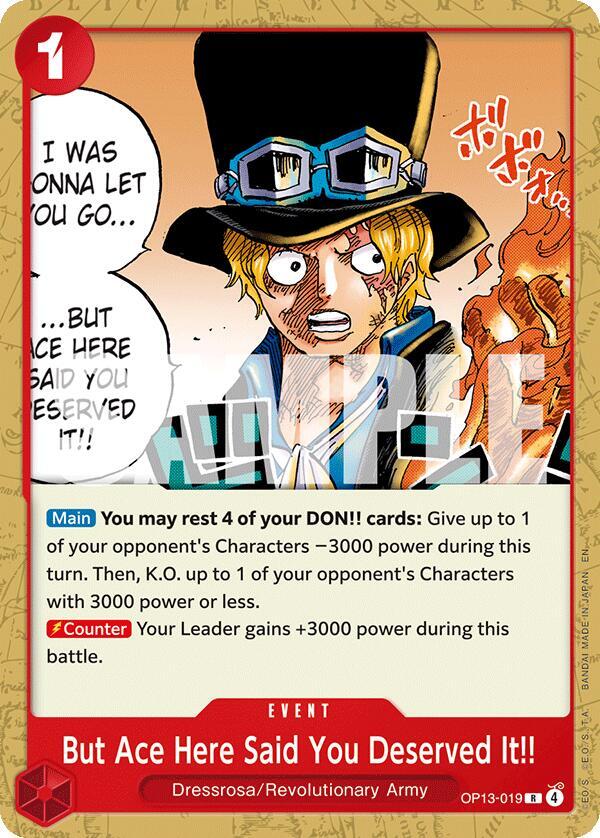 But Ace Here Said You Deserved It!! (OP13-019) [Starter Deck 35: RED/BLACK Sabo]
