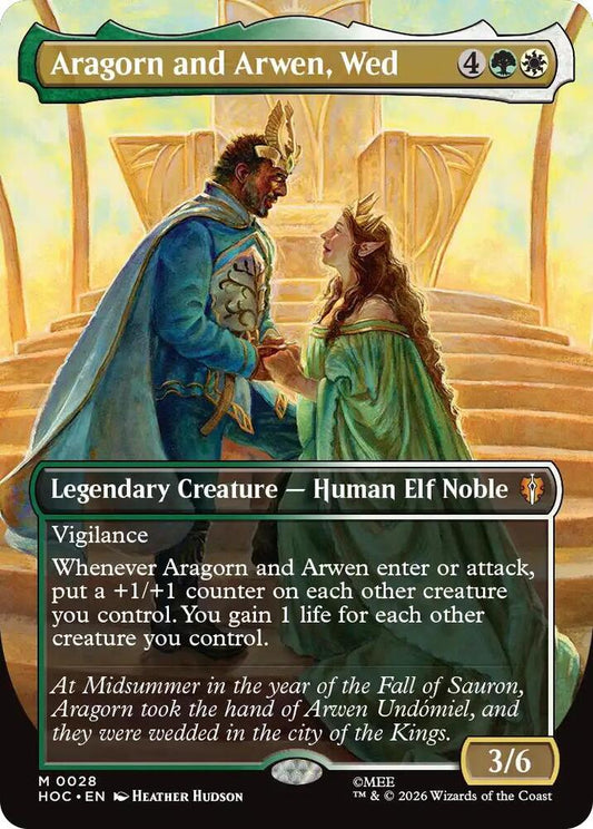 Aragorn and Arwen, Wed (Borderless) (28) [The Hobbit: Eternal-Legal]
