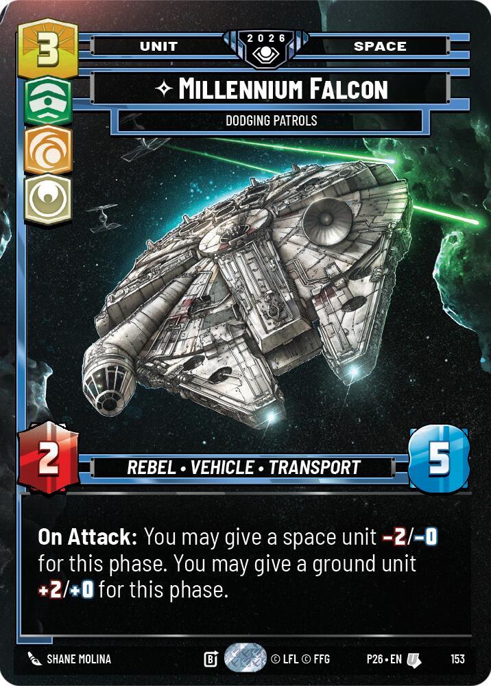 Millennium Falcon - Dodging Patrols (Prize Wall) (Foil) (153) [Galactic Championship 2026]