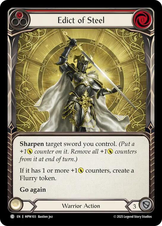Edict of Steel (Red) (MPW103) [Mastery Pack Warrior]