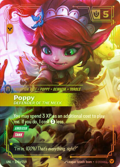 Poppy - Defender of the Meek (Alternate Art) (178a/219) [Riftbound Organized Play Promotional Cards]