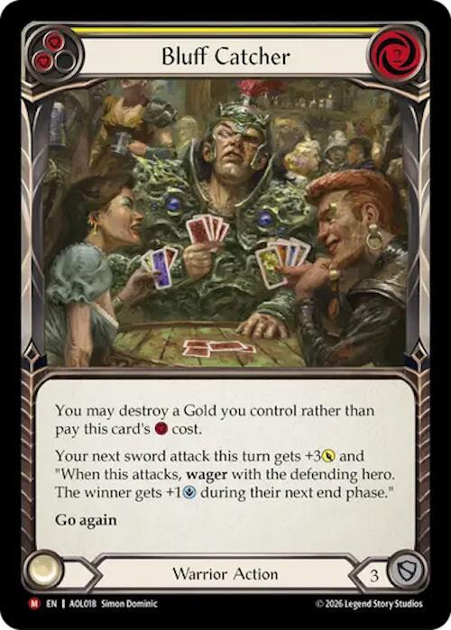 Bluff Catcher (Yellow) (AOL018) [Armory Deck: Olympia, Prized Fighter]