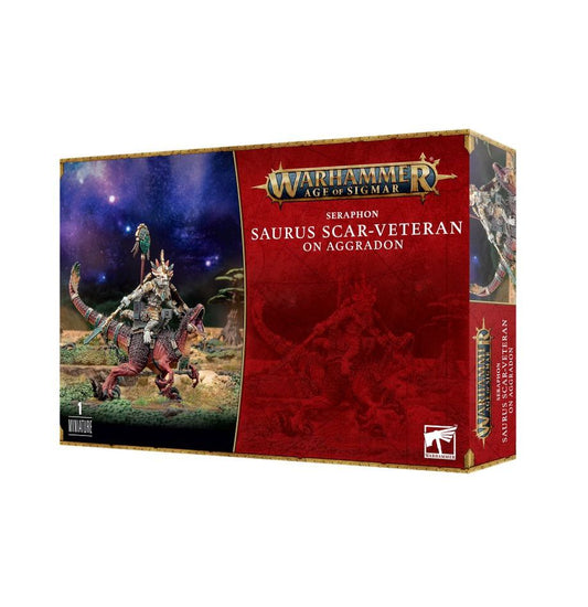 Warhammer : Age of Sigmar - Seraphon: Saurus Scar-Veteran on Aggradon