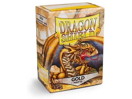 DRAGON SHIELD SLEEVES MATTE GOLD 100CT