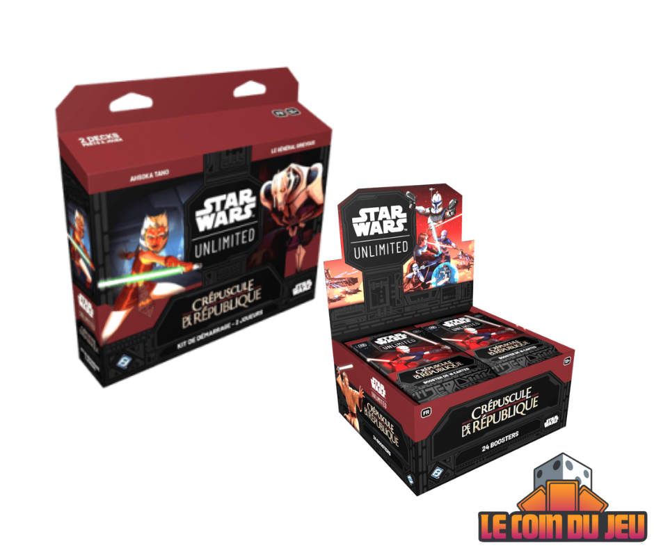 Star Wars: Unlimited: Crépuscule de la République Booster Display + Starter Deux Joueurs (FR)