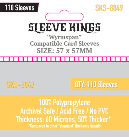 SK 'WYRMSPAN COMPATIBLE' SLEEVES 57mmX57mm 110CT