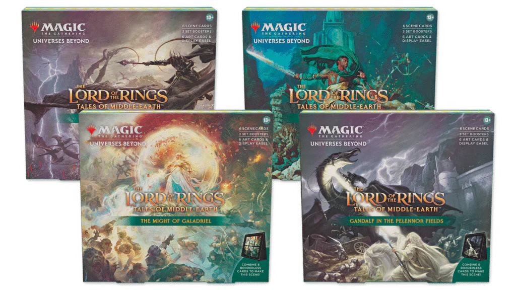MTG LORD OF THE RINGS HOLIDAY SCENE BOX SET OF 4