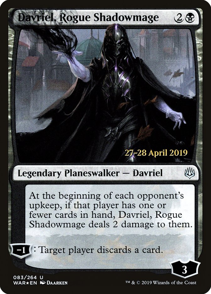 Davriel, Rogue Shadowmage (83s★) JA [War of the Spark Promos]
