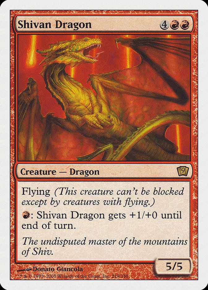 Shivan Dragon (219) RU [Ninth Edition Promos]