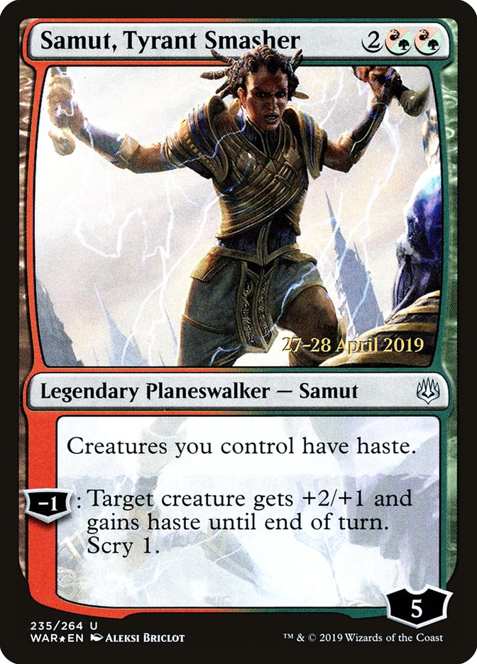 Samut, Tyrant Smasher (235s★) JA [War of the Spark Promos]