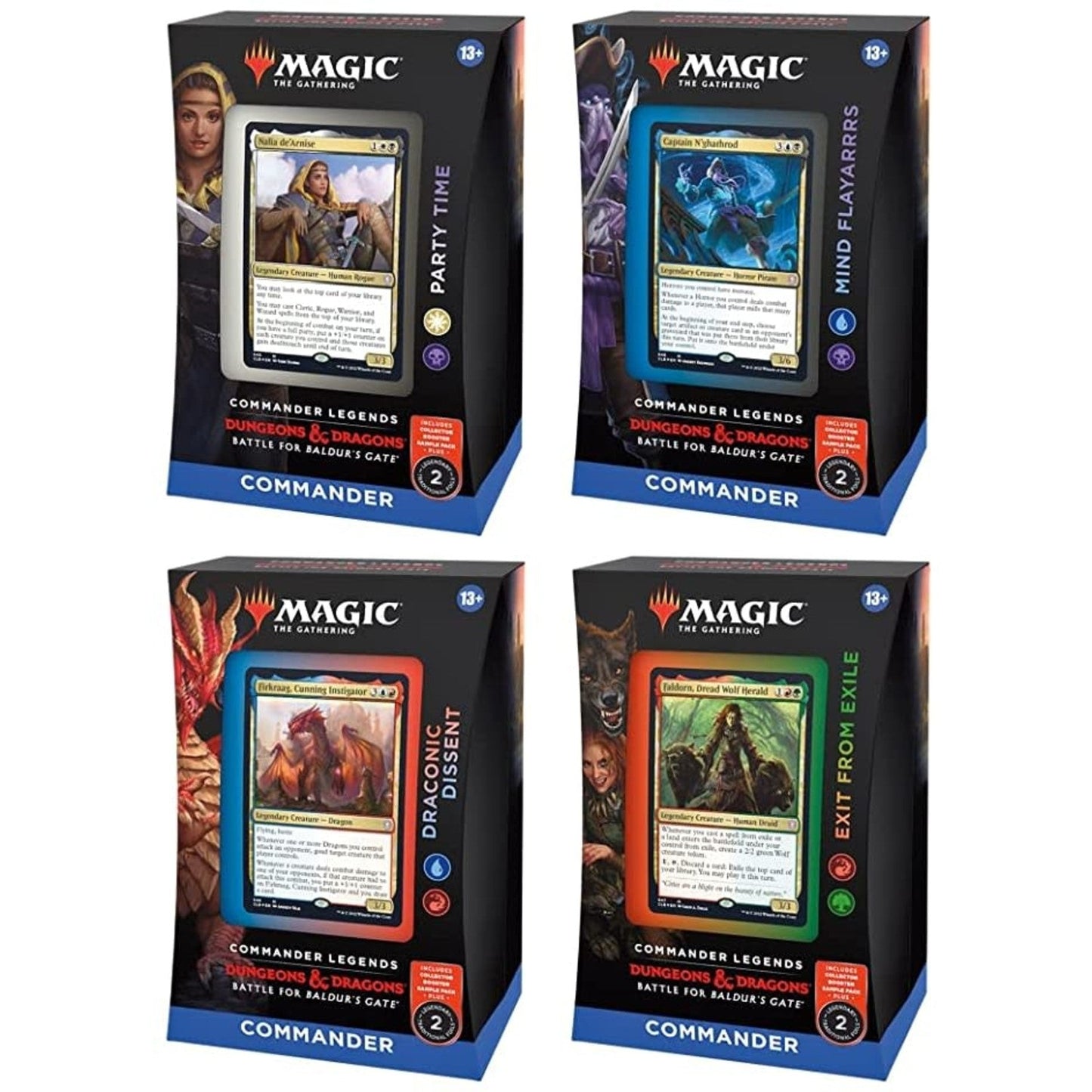 MTG COMMANDER LEGENDS BALDURS GATE SEAL CASE (4  DECKS)