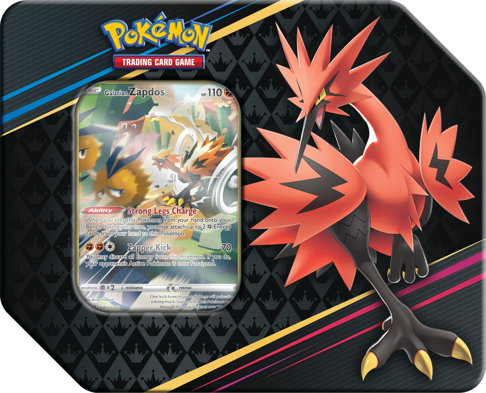 POKEMON CROWN ZENITH- Galarian tin Zapdos