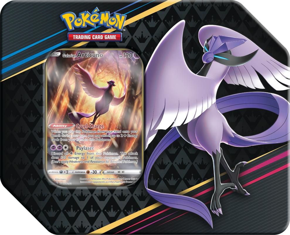 POKEMON CROWN ZENITH- Galarian Tin SET OF 3