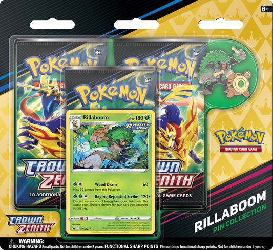 POKEMON SWSH12.5 CROWN ZENITH PIN COLLECTION RILLABOOM