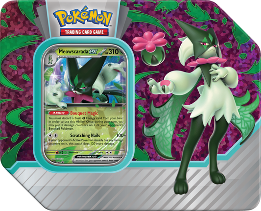 Pokemon Paldea Partners Tin Meowscarada EX